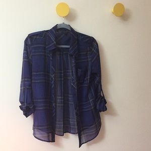 Guess button up flannel blouse